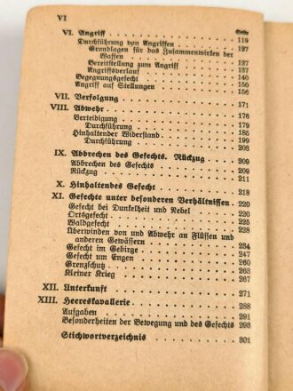 H.Dv. 300/1 "Truppenführung - 1. Teil" datiert 1936, 319 Seiten, DIN A6