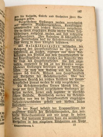 H.Dv. 300/1 "Truppenführung - 1. Teil" datiert 1936, 319 Seiten, DIN A6