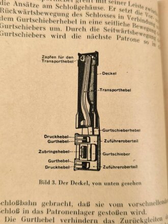 "Das M.G. 34 - Beschreibung und Handhabung als leichtes und schweres Maschinengewehr ", datiert 1936, 94 Seiten, DIN A5