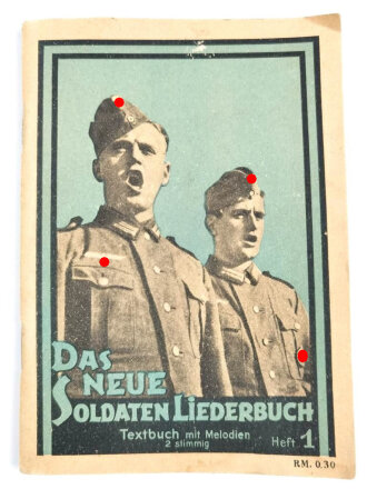 "Das Neue Soldaten Liederbuch Heft 1" 80 Seiten, DIN A6,  gebraucht