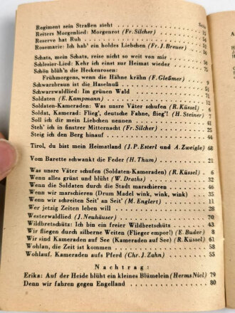 "Das Neue Soldaten Liederbuch Heft 1" 80 Seiten, DIN A6,  gebraucht