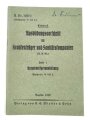 H.Dv. 100/1 "Ausbildungsvorschrift für Krankenträger und Sanitätskompanien, Heft 1 Krankenträgerausbildung", datiert 1938, 44 Seiten, DIN A6