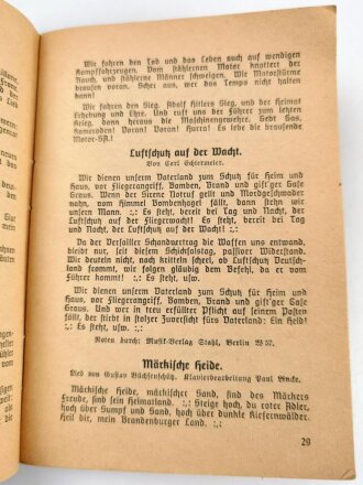 "Sturm und Kampf Lieder" für Front und Heimat,  datiert 1941, 126 Seiten, DIN A6, stark gebraucht