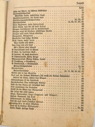 "Liederbuch der Wehrmacht" 84 Seiten, DIN A6, stark gebraucht