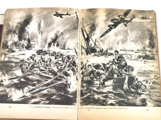 "Die Wehrmacht - Der Freiheitskampf des großdeutschen Volkes", datiert 1940, über DIN A5, 319 Seiten, stark gebraucht, Einband lose