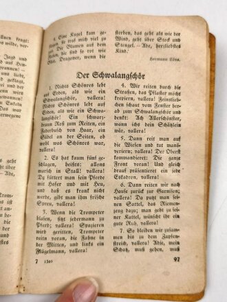 "Soldaten Kameraden, Liederbuch für Wehrmächte und Volk" 128 Seiten, DIN A6, stark gebraucht