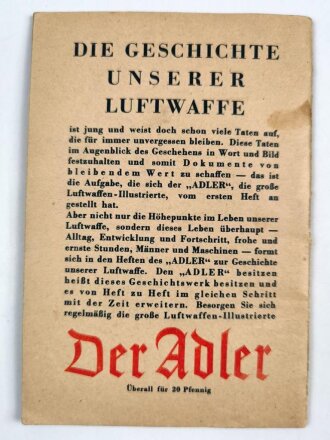 "Adler Liederheft, Liederbuch der Luftwaffe" 31 Seiten, DIN A6