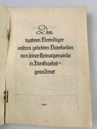 "Soldaten-Liederbuch" , handschriftliche Widmung einer Jungmädel Führerin, 111 Seiten, DIN A6