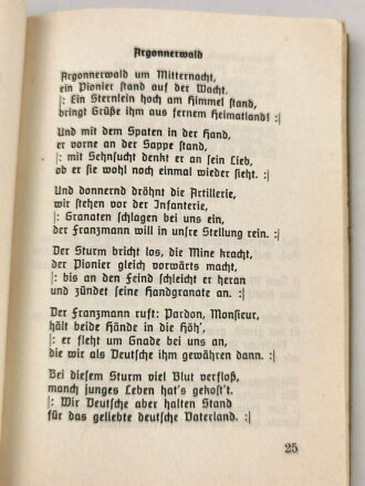 "Soldaten-Liederbuch" , handschriftliche Widmung einer Jungmädel Führerin, 111 Seiten, DIN A6