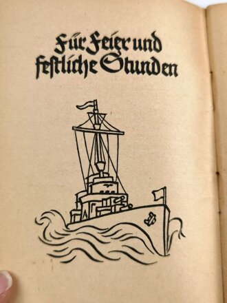 "Liederbuch der Kriegsmarine, Heft 1" datiert 1940, 59 Seiten, DIN A6