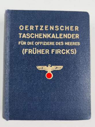 "Oertzenscher Taschenkalender für die Offiziere des Heeres" datiert 1941, 1069 Seiten, DIN A6