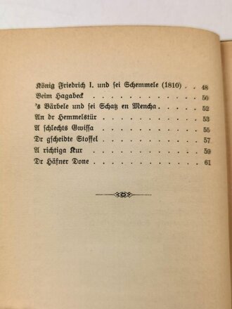 "Aelleweil fdel!, Schwäbische Gedichte" datiert 1927, 64 Seiten, DIN A6