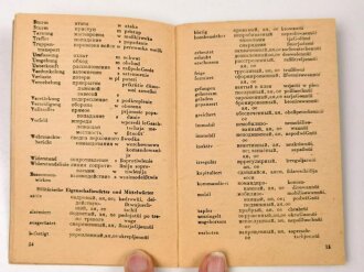 "Wehrmacht Sprachführer Deutsch-Russisch" 48 Seiten, DIN A6, stark gebraucht