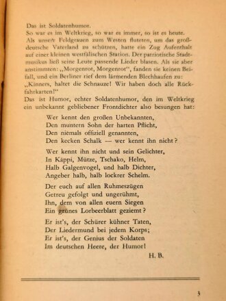 "Hier lacht der Soldat" 96 Seiten, DIN A6, stark gebraucht