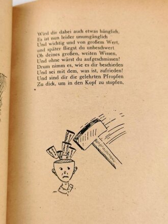 "Die Fliegerschule AB-Lustiges Handbuch über anfängliches Fliegen" datiert 1942, 80 Seiten, DIN A5,  gebraucht