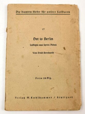 "Det is Berlin Lustiges aus Spree-Athen" DIN A6  gebraucht, als Feldpostbrief gelaufen