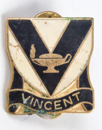 U.S. Army Unit Crest "Vincent High School Rotc"