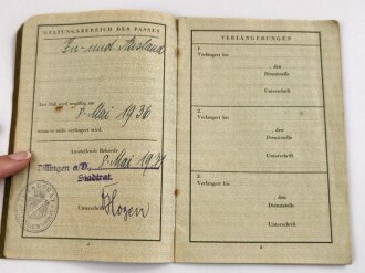 Deutsches Reich "Reisepass" eines Mannes aus Bayern, ausgestellt 1931