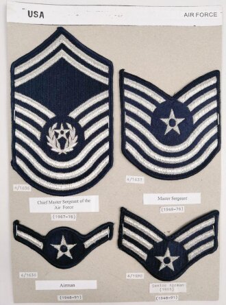 U.S.  Air Force, Sammlung  Ärmelabzeichen, auf...