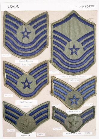 U.S.  Air Force, Sammlung  Ärmelabzeichen, auf...