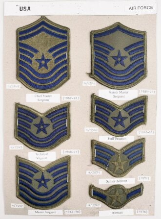 U.S.  Air Force, Sammlung  Ärmelabzeichen, auf...