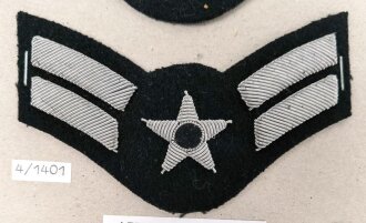 U.S.  Air Force, Sammlung  Ärmelabzeichen, auf Karton getackert