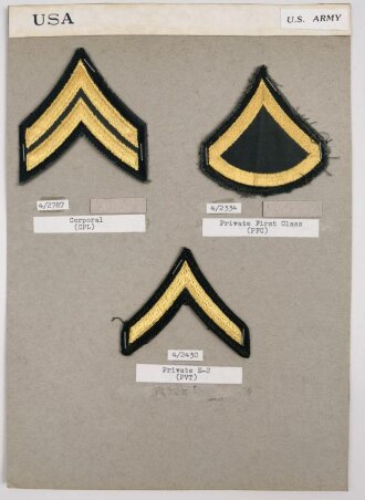 U.S. Army, Sammlung Ärmelabzeichen, auf Karton...