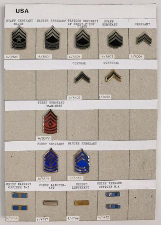 U.S. Army, Sammlung von verschiedenen Abzeichen zum...