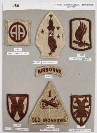 U.S.Army, Sammlung  Ärmelabzeichen...