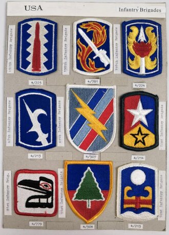 U.S. Army, Sammlung  Ärmelabzeichen Infantry...