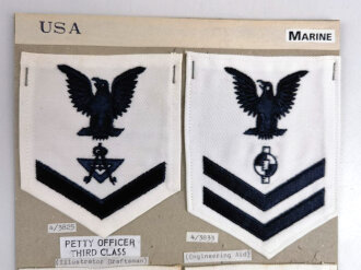 U.S. Navy,, Sammlung Ärmelabzeichen, auf Karton...