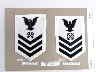 U.S. Navy, Sammlung Ärmelabzeichen, auf Karton...