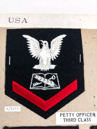 U.S. Navy, Sammlung Ärmelabzeichen, auf Karton...