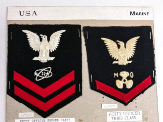 U.S. Navy, Sammlung Ärmelabzeichen, auf Karton...