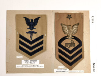 U.S. Navy, Sammlung Ärmelabzeichen, auf Karton...