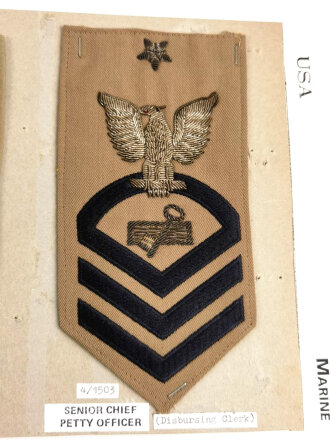 U.S. Navy, Sammlung Ärmelabzeichen, auf Karton...