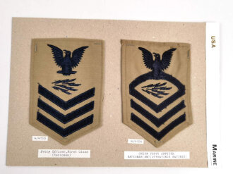 U.S. Navy,, Sammlung Ärmelabzeichen, auf Karton...