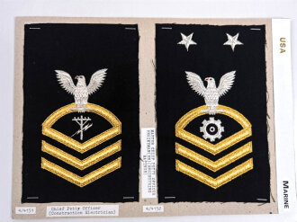 U.S. Navy, Sammlung Ärmelabzeichen, auf Karton...