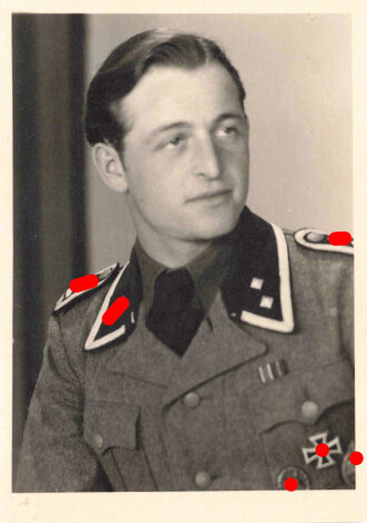 Studioaufnahme eines Angehörigen der Waffen SS,...