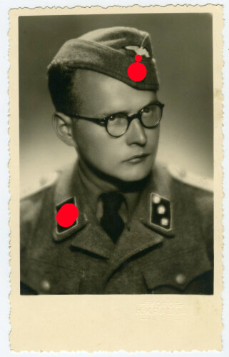 Studioaufnahme eines Angehörigen der Waffen SS,...