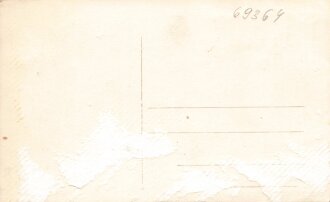 Studioaufnahme eines Angehörigen der Waffen SS, Maße: 8,5 x 13,5 cm, Rückseitig Klebereste