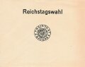 Reichstagswahl "Freistaat Bayern" Leerer Briefumschlag, wohl für Wahlzettel 1933