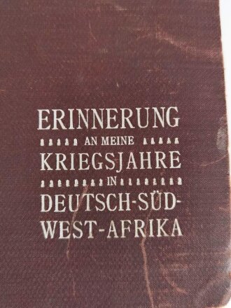 Erinnerung an meine Kriegsjahre in Deutsch Südwest Afrika, leeres Postkartenalbum