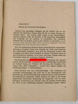 "Rede Adolf Hitlers vor dem Deutschen Reichstag Am...