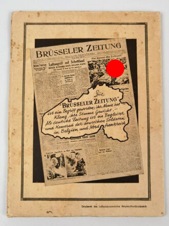 "Luftwaffen - Ausstellung, Kunst der Front, Brüssel-11.-25 Oktober 1941" DIN A4, 