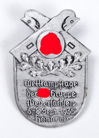 Leichtmetallabzeichen "  Wettkampftage der SA Gruppe Niedersachsen 1935 Hannover"