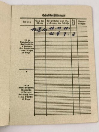 Gebirgs Pionier Ersatz Btl 7 Mittenwald, 2 x Schießbuch eines Angehörigen