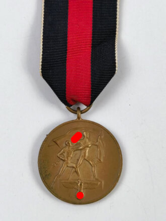 Medaille zur Erinnerung an den 1. Oktober 1938 (Anschluss Sudetenland), am Band