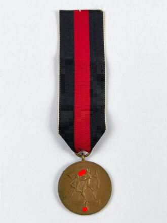 Medaille zur Erinnerung an den 1. Oktober 1938 (Anschluss Sudetenland), am Band