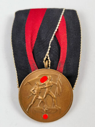 Medaille zur Erinnerung an den 1. Oktober 1938 (Anschluss Sudetenland), an Einzelspange